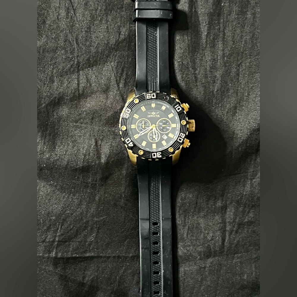 Invicta Pro Diver SCUBA Men's Watch - 50mm, Gold, Black (26086)
